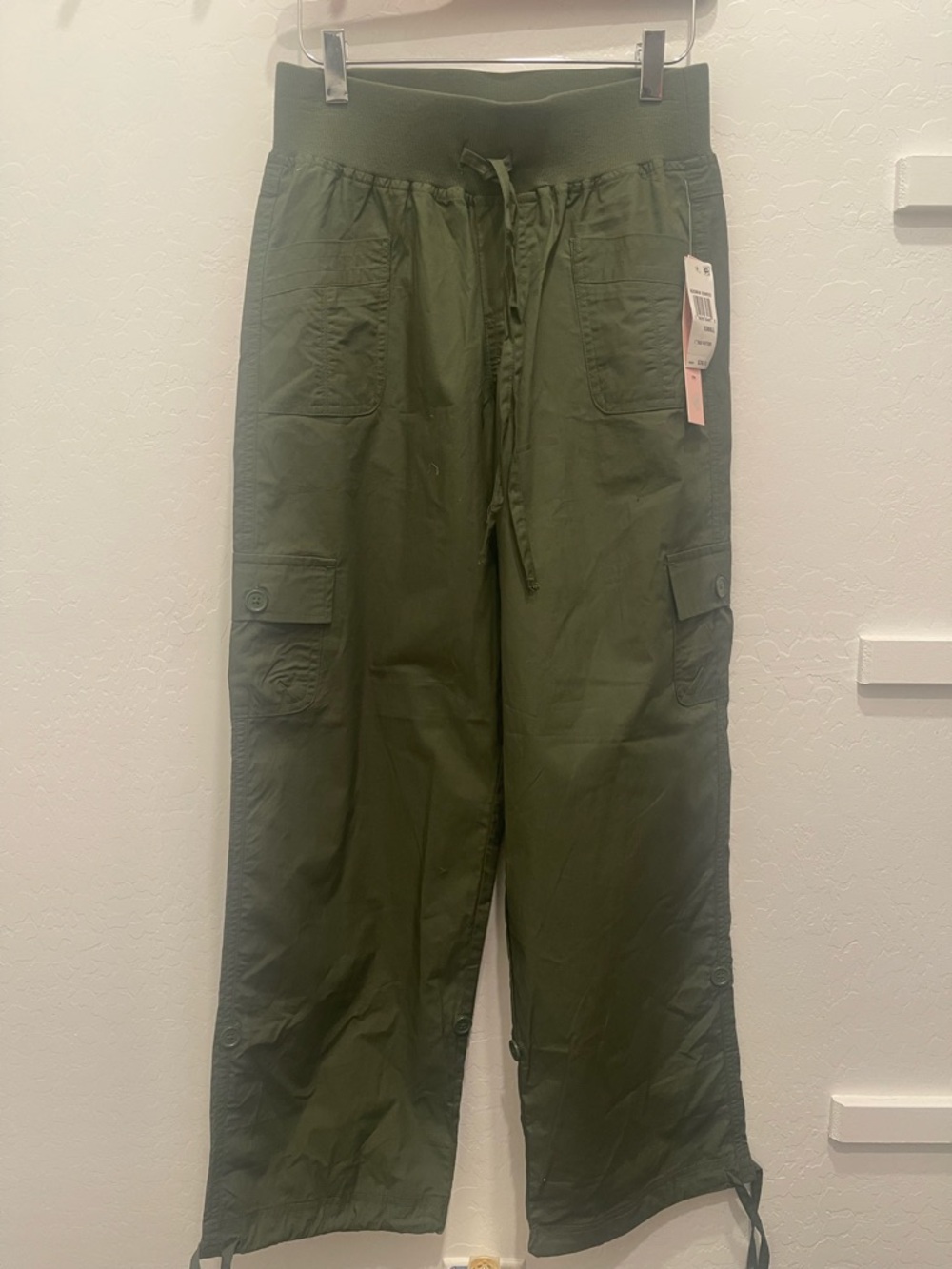 Crave Fame Olive Green Cargo Joggers